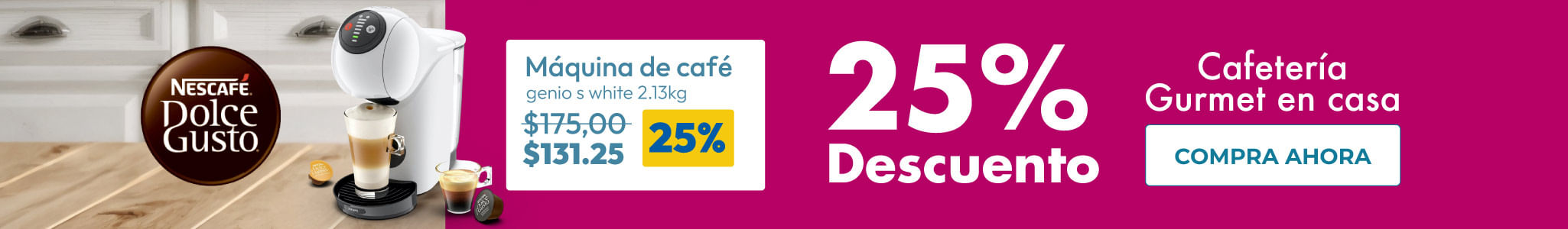 ¡Cafeteras Nescafé con el 25% Dsct!