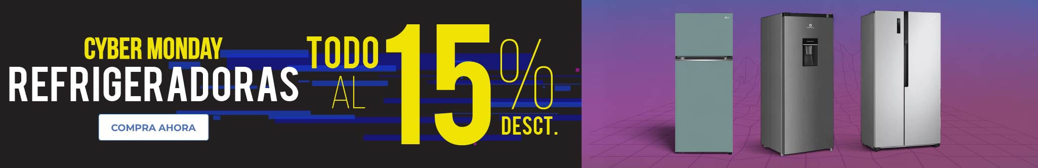 Cyber Monday TODO al 15% Dsct + ENVÍO GRATIS