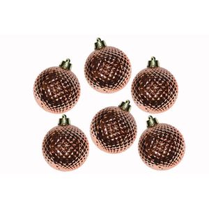 Adorno nav,bola x6 pz.rose gold ref:ar3 \ 116a6006 \ rg 6cm