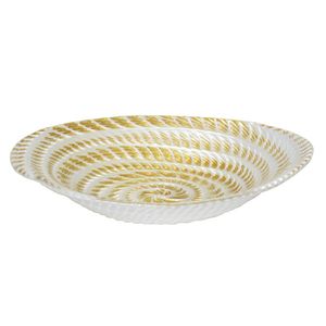 Plato de vidrio Hondo Dorado 31 cm 3O31097