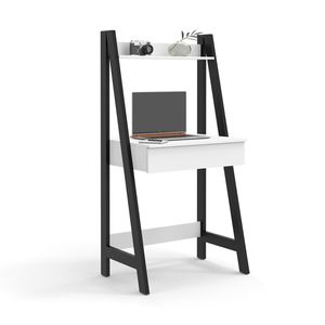 Escritorio c \ estanteria confort desk negro \ blanco