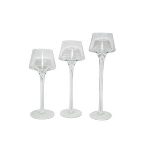 Candelabro, Vidrio, 3 Piezas, 20x23x26cm, WL-B097