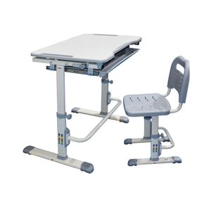 Pupitre con Silla Ajustables, Gris, 77x80cm, xye-m7-1