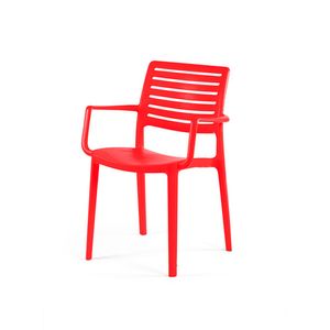 Sillon plast.kasal c \ brazo rojo ref:t0034900t