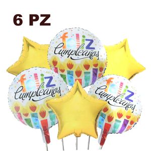 Globo aluminio feliz cumpleaños x6 pz.ref:2799-219 18