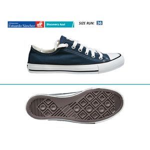 Zapato lona mujer discovery bajo azul 36