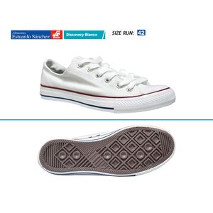 Zapato lona hombre discovery bajo blanco 42