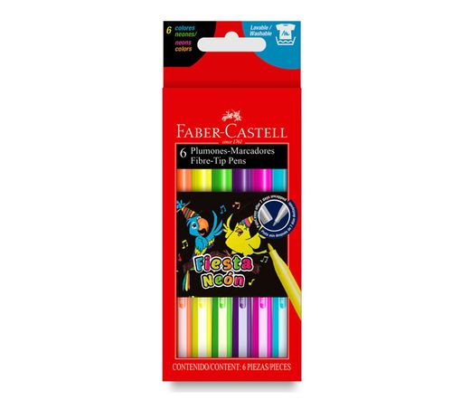 Marcador Faber Castell, Fiesta Neon, 6Piezas, 020435