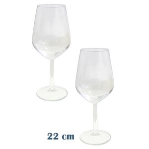 Copa de Vidrio x2 Piezas, Vino, 9x22cm, 440065 \ 1024020