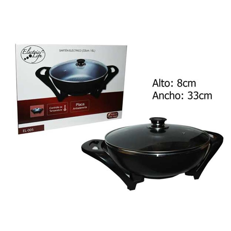 Sartén de inducción para wok, sin agentes químicos, 12.6 in, base plana  resistente a los arañazos para cocinas eléctricas, de inducción y de gas