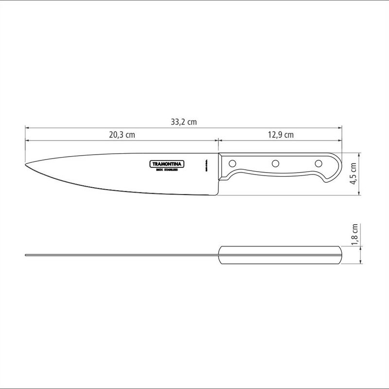 Cuchillo para Chef Tramontina (6”, 8”, 10”, 12” Y 14”) –