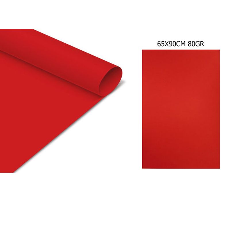 Papel Crepé Paper and Co. Rojo 2 pliegos 50 x 1.90 cm