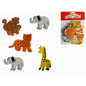 Figura de Fomix Aprendo, Animales Selva, Sticker, 48 Pza, eva50081-C