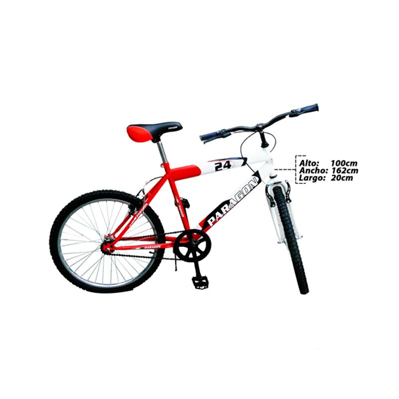 Bicicleta montanera normal ref g7 24 pulg. 1 veloc. rojo blanco