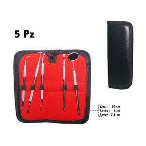 Kit de instrumentos de odontologia x5 pz.