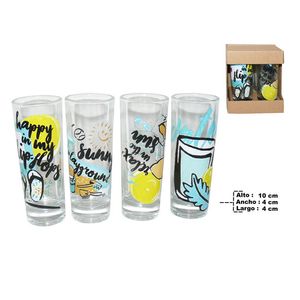 Vaso vidrio x4 pz.ref:aes-xix0720
