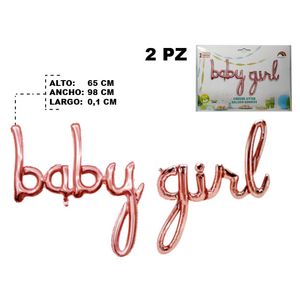 Globo aluminio baby girl x2 pz.1655-235 (98x65cm)