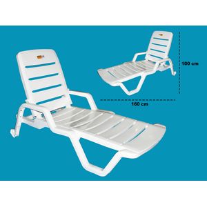 Silla Playera Tramontina, Blanca, 100x160cm, 92256 \ 010