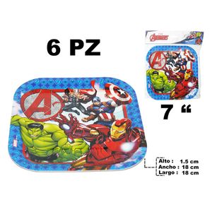 Plato desechable carton avengers x6 pz.mpg-av-p002b 7