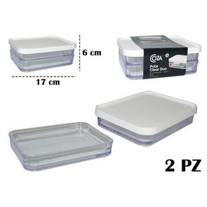 Repostero plast.duo ref:20769 \ 3007 560ml clear blanco