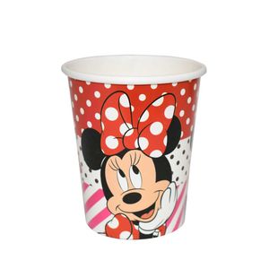 Vaso desechable carton minnie mouse 9oz x6 pz.ref:4103 \ dpg-mi3-v001