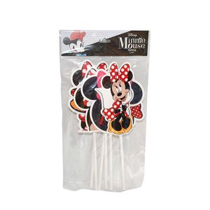 Toppers decorativo minnie mouse x6 pz.ref:4110 \ dpg-mi3-t013