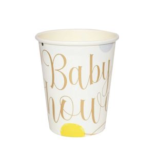 Vaso desechable carton baby shower 9oz x6 pz.ref: 3832 \ hm-bsg-v9