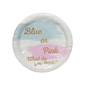 Plato desechable carton blue or pink x10 pz.ref:4273 \ ca-rev2-p7 7