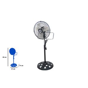 Mini Ventilador Electric Life, Pedestal, 10 pulgadas, 3 en 1, Negro, MY-1088 \ AES028