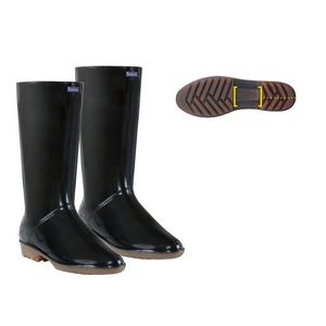 Bota pvc negra feminela eti094 (36)
