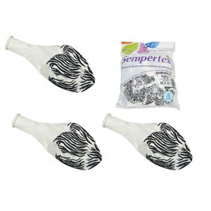 Globo fashion s r-12 blanco 005 zebra x50 pz.