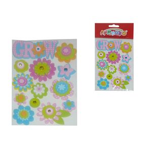 Figura de Fomix Aprendo, Flores, Surtido, Sticker, 14 Pza, EVA50285-C