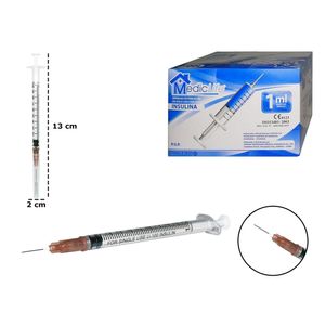 Jeringuilla medic life 1ml \ 26g x 1 \ 2 pulg. x100 pz.