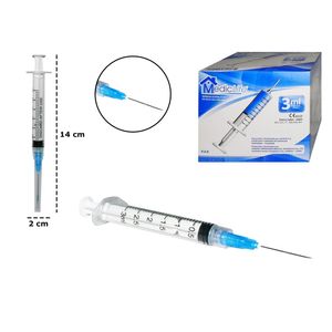 Jeringuilla medic life 3ml \ 23g x1 x100 pz.