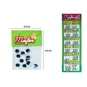 Aplique Decorativo de Ojitos N10, 12 Piezas, 4.5x6.5cm, 41010