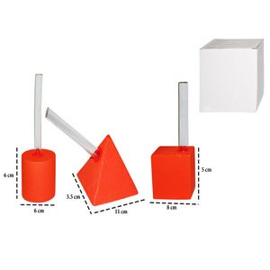 Florero figura geometrica x3 pz.ref:t1123 rojo