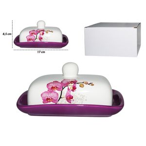 Mantequillera Diseño Floral, 5x17cm, zf1069-c13 \ 015369
