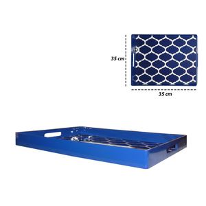 Bandeja plástica Cuadrada Azul 35X35 JQY17-7093C8013341