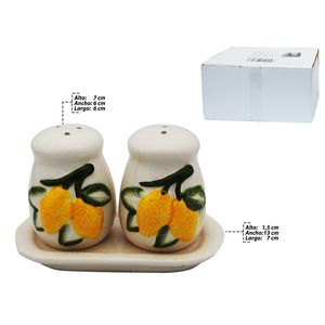 Salero y Pimentero, Diseño Limón, 7x8cm, j1044 \ 010448