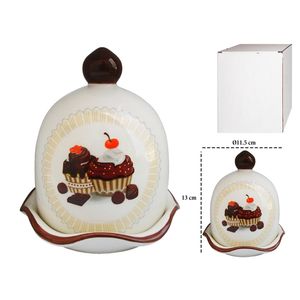 Mantequillera Home Life, con Diseño, 11.5x13cm, s151605-r15