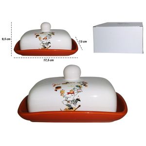 Mantequillera Home Life, con Diseño, 13x9.5x17,5cm, zf1069-a3