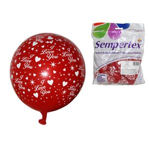 Globo cristal surt. r-12 i love you x25 pz