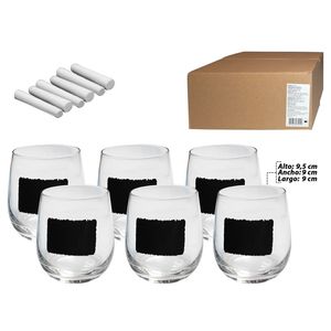 Vaso vidrio c \ tiza ref:hj1053b 460ml