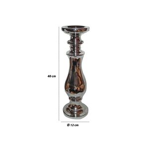 Candelabro, Dolomita, Negro, 12x40cm, DLH17Q576DM-B