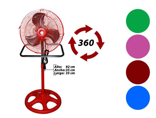 Ventilador Electric Life, Pedestal, 12 pulgadas, 3 en 1, 360 grados, MY-1288R