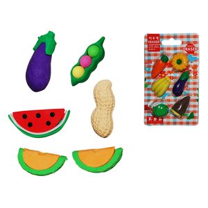 Set 6 Borradores, Forma de Vegetales, Surtido, es8082