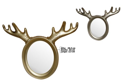 Espejo De Pared, Tipo Reno, Dorado, 53cmx39.50cm, 6030