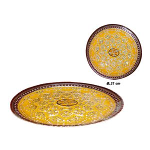 Plato dec.babil mostaza \ vino 1y21337 \ 742047 21cm redondo