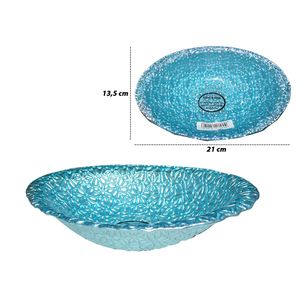 Plato dec.mine turquesa 3o21254 \ 742146 21cm ovalado