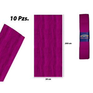 Papel crepe x10 pz ref:80-05 fucsia (50x200cm)